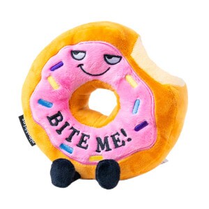 Bite me plush pink donut